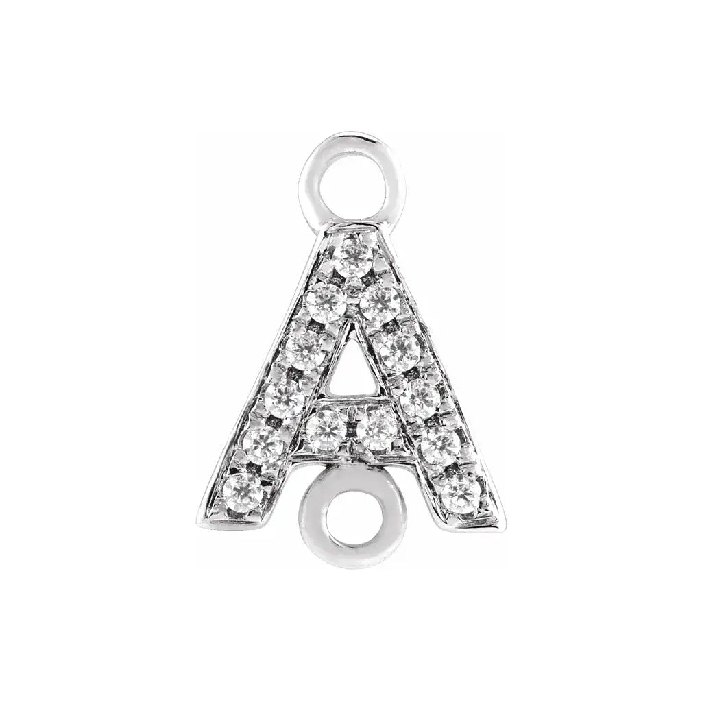 Letter Diamond Connectors 14k Gold