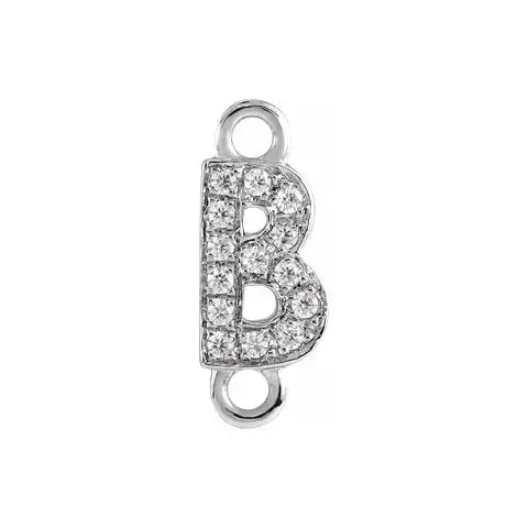 Letter Diamond Connectors 14k Gold