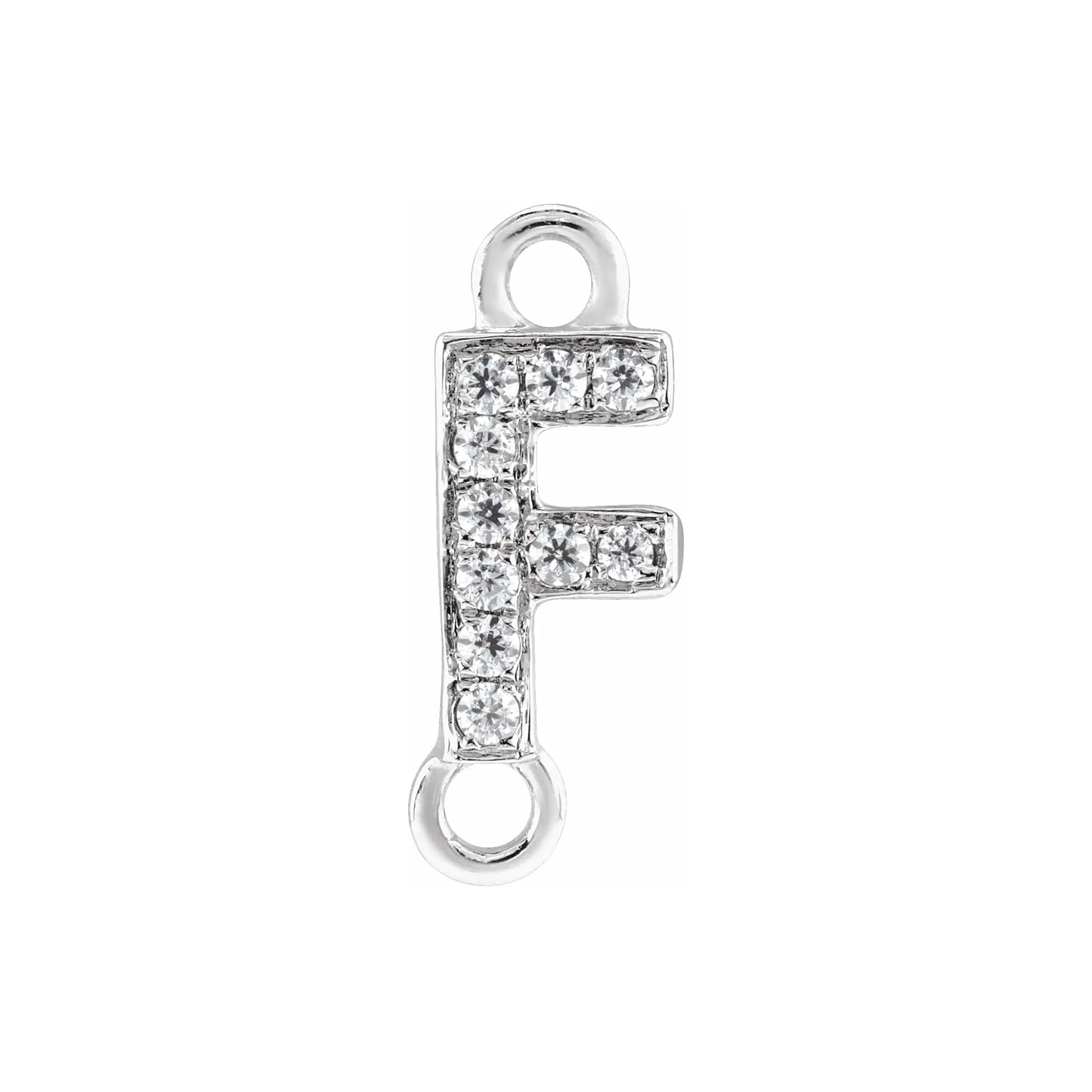 Letter Diamond Connectors 14k Gold
