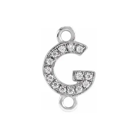 Letter Diamond Connectors 14k Gold