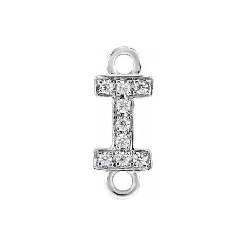 Letter Diamond Connectors 14k Gold