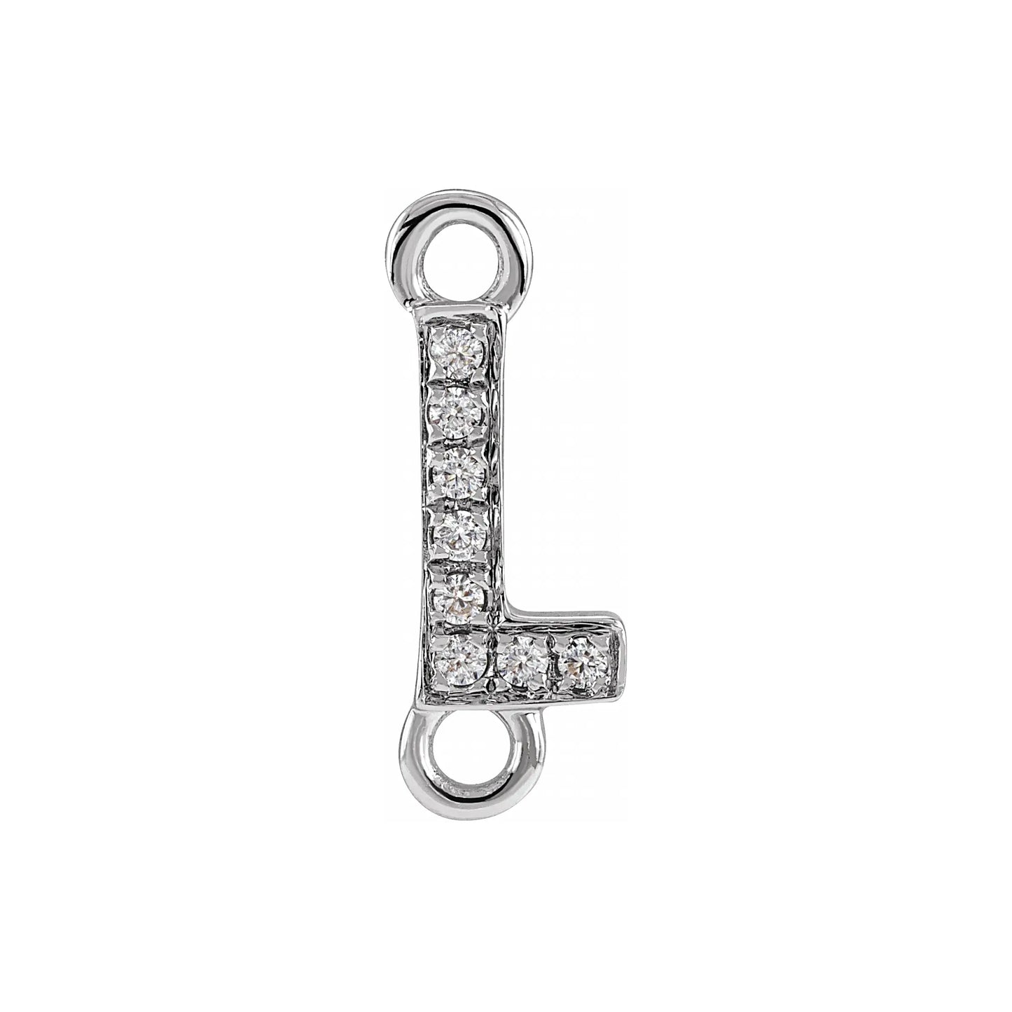 Letter Diamond Connectors 14k Gold