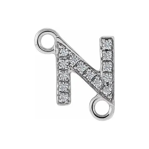 Letter Diamond Connectors 14k Gold