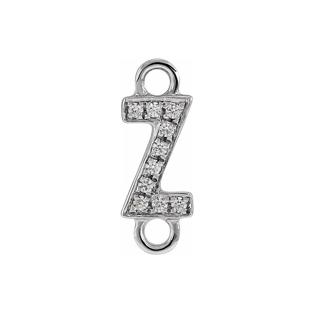 Letter Diamond Connectors 14k Gold