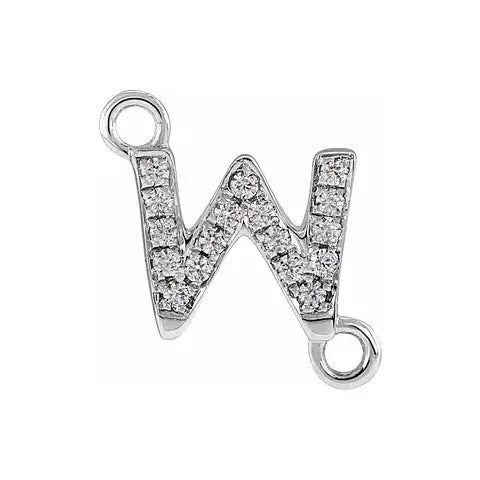 Letter Diamond Connectors 14k Gold