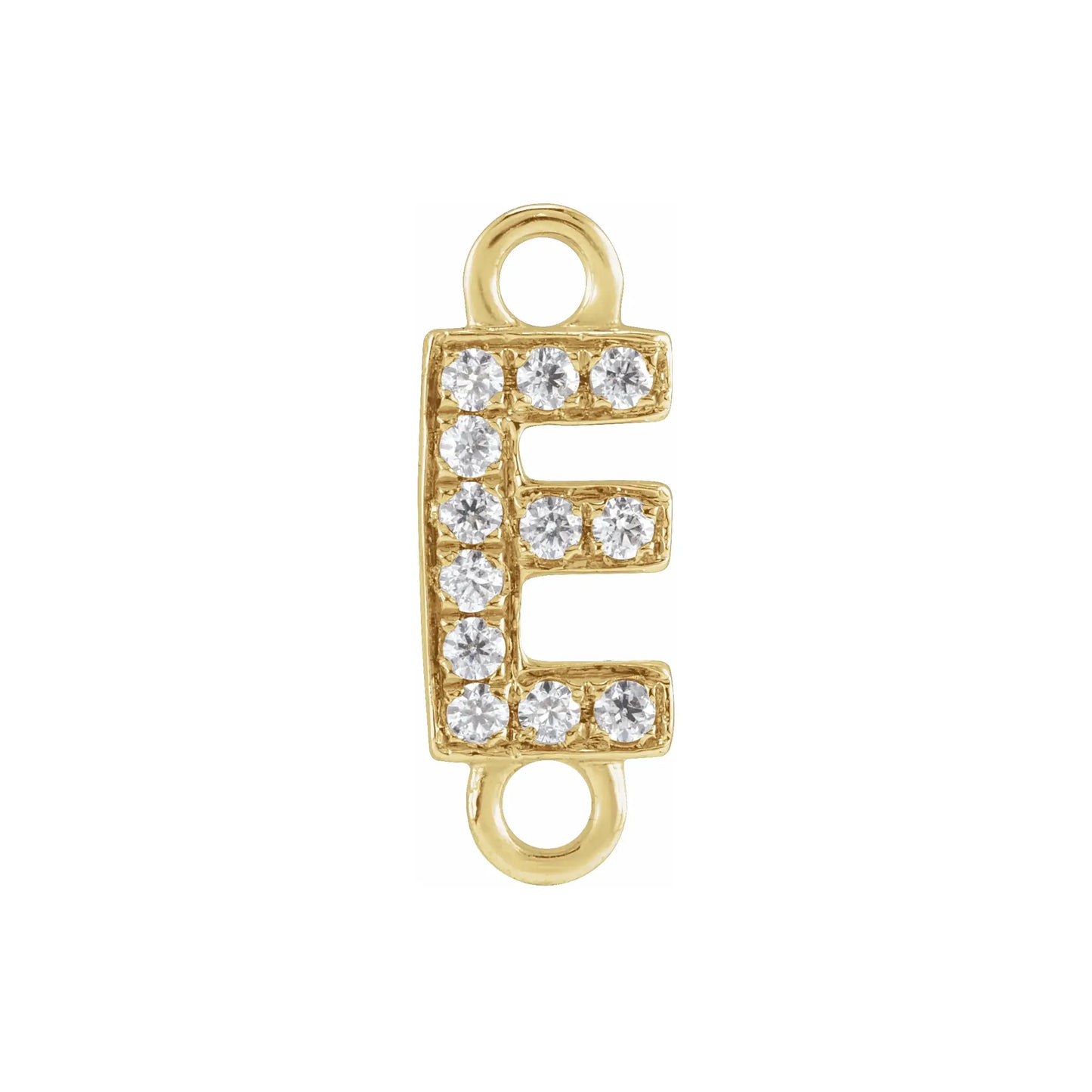 Letter Diamond Connectors 14k Gold