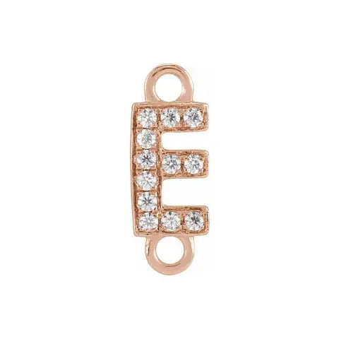 Letter Diamond Connectors 14k Gold