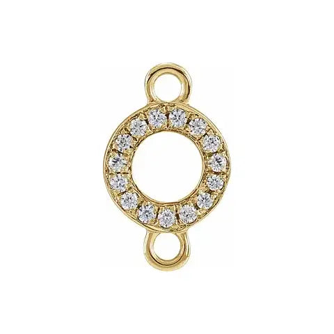 Letter Diamond Connectors 14k Gold