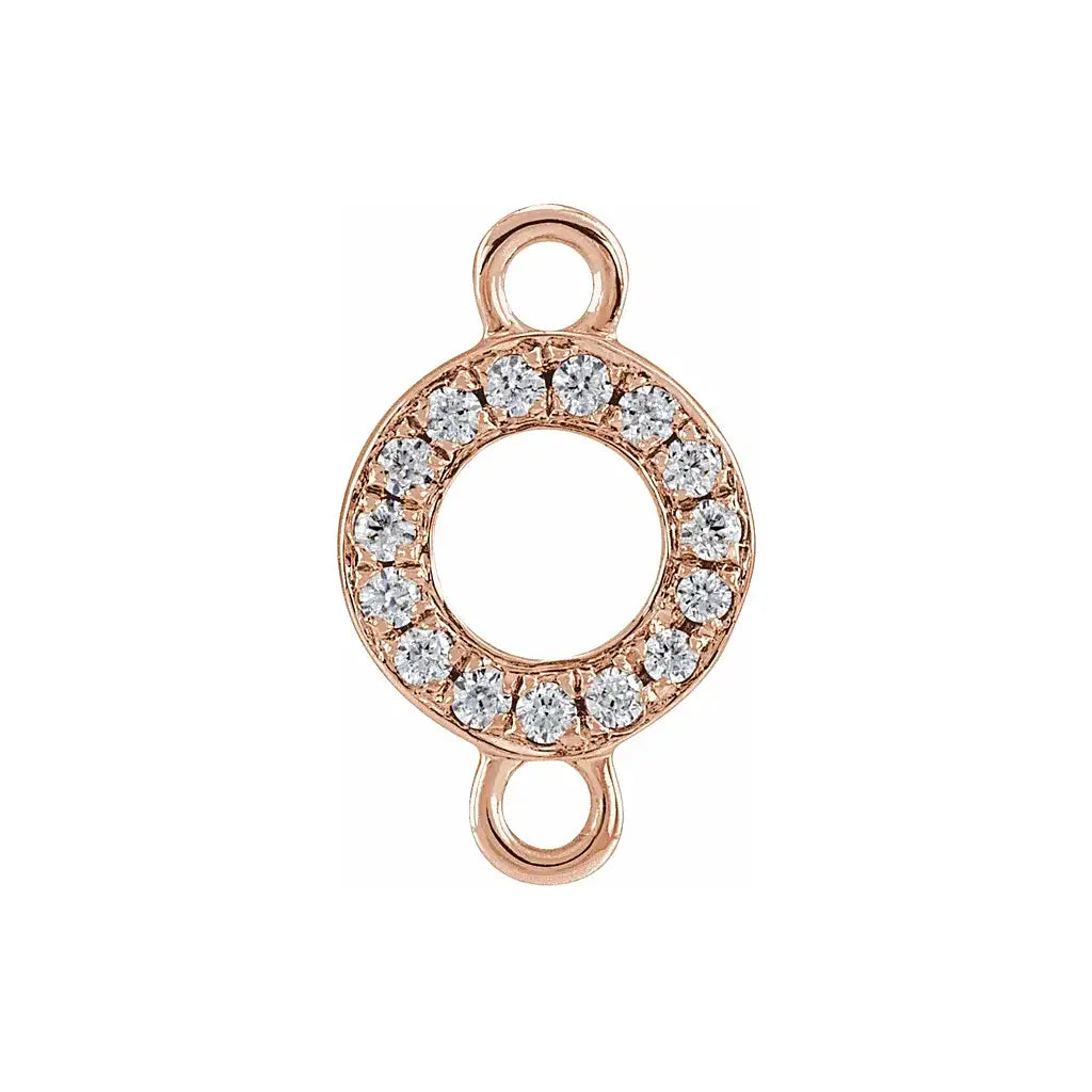 Letter Diamond Connectors 14k Gold