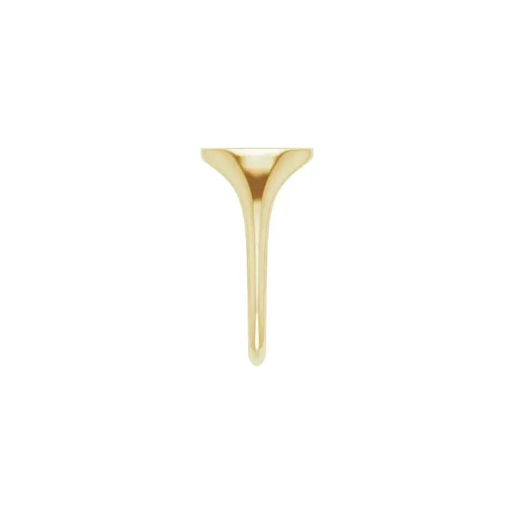 Signet Ring Oval Sunburst