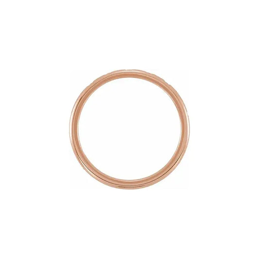 Inlay Band in rose gold, side view