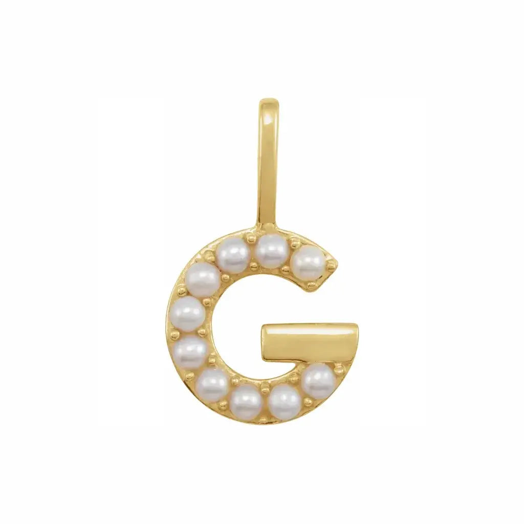 Pearl Initial Necklace