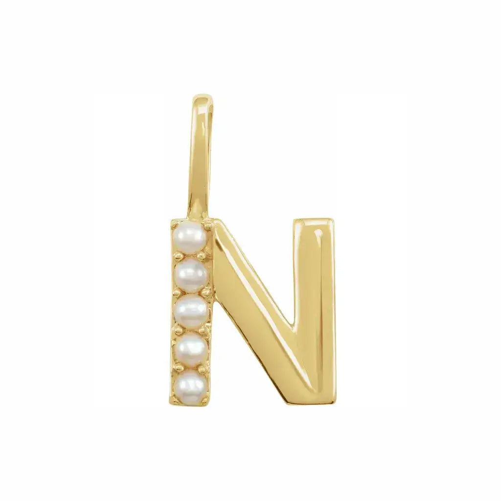 Pearl Initial Necklace