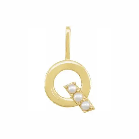 Pearl Initial Necklace