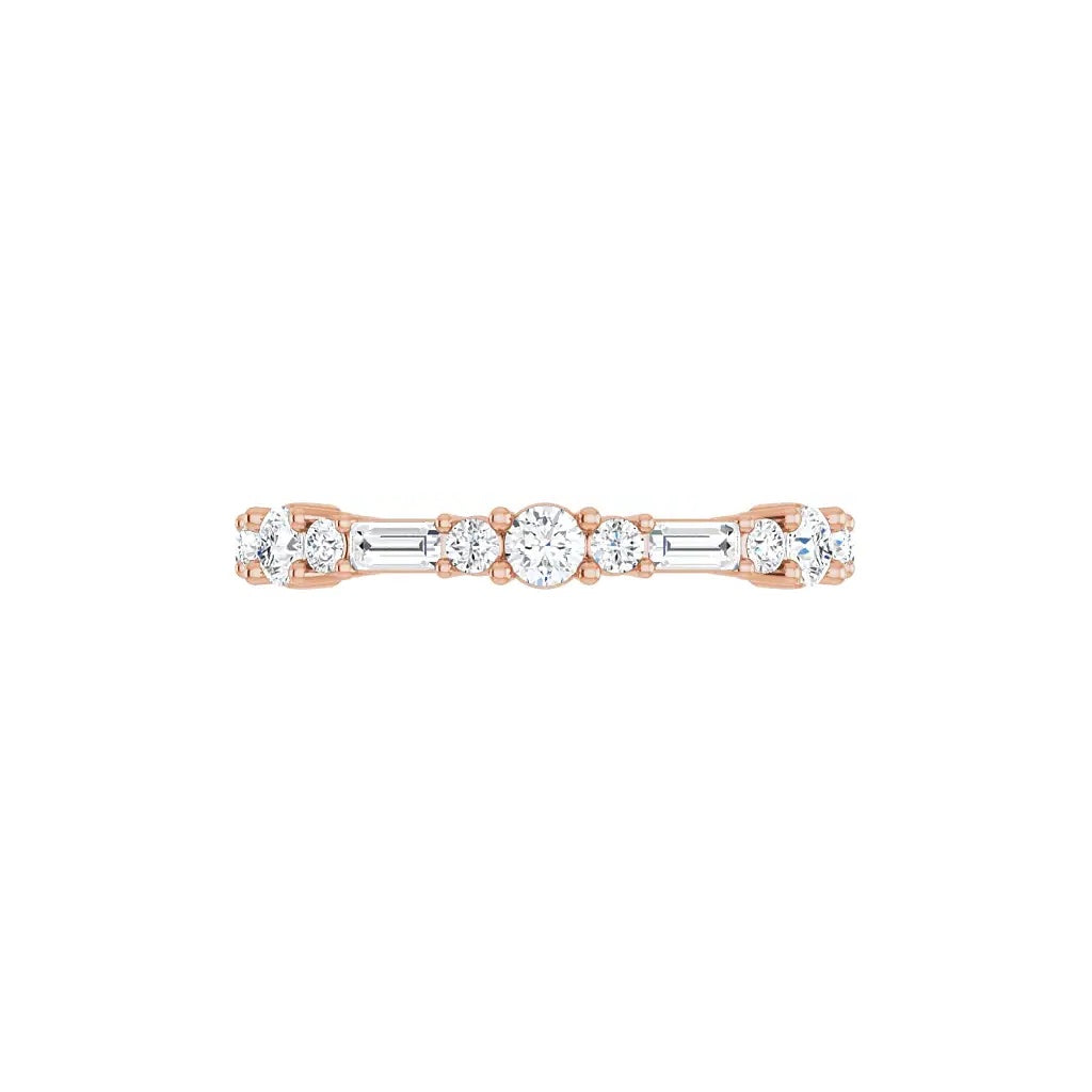 Round & Baguette Eternity Band