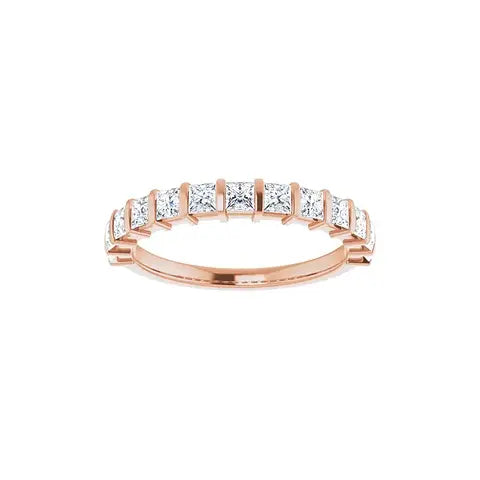 Classic Princess Bar Half Eternity Band