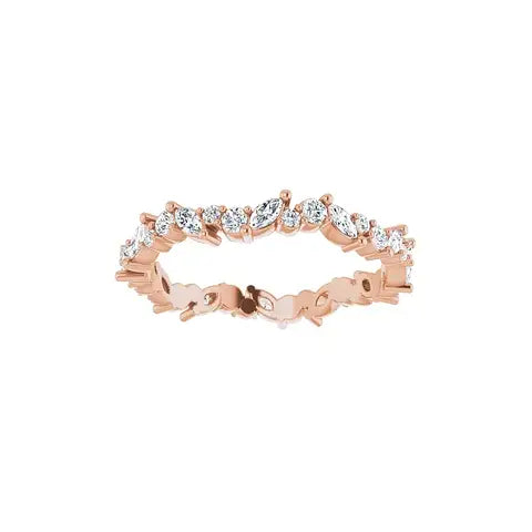 Marquise Round Eternity Band