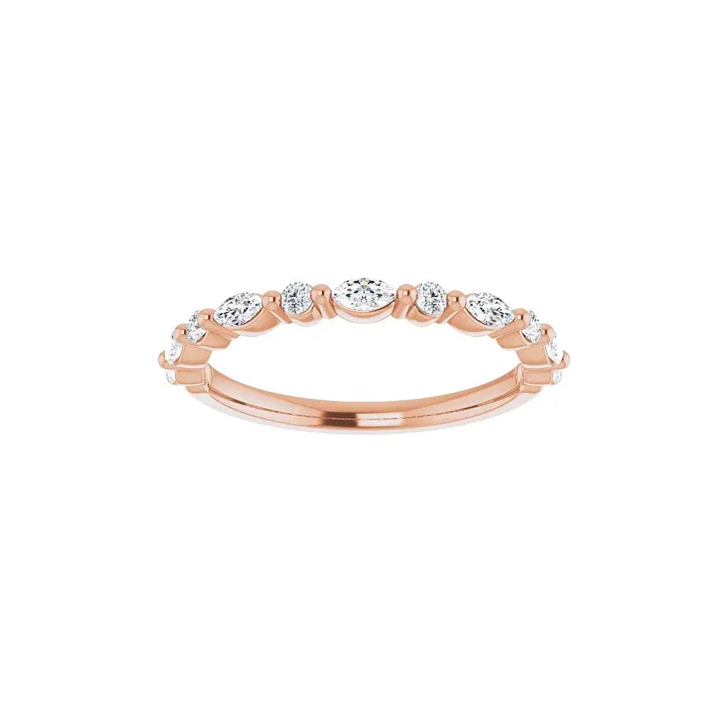 Mixed Shape Half Eternity Band