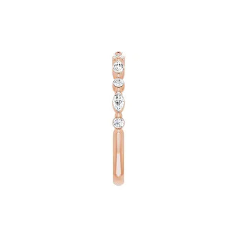 Mixed Shape Half Eternity Band