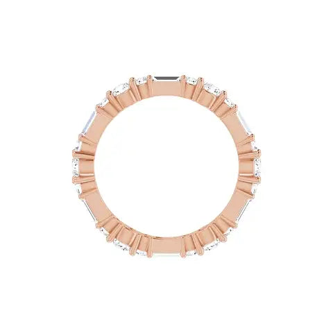 Round & Baguette Eternity Band