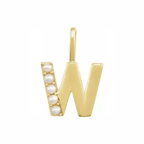 Pearl Initial Necklace
