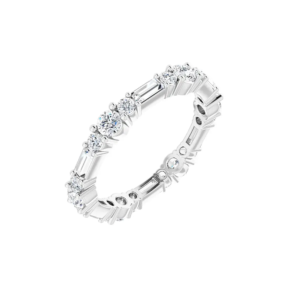 Round & Baguette Eternity Band