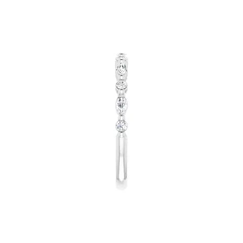 Mixed Shape Half Eternity Band