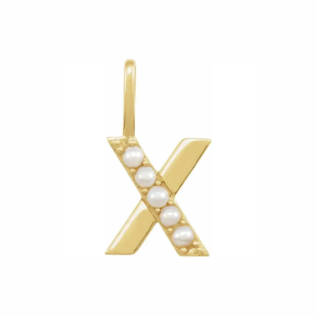Pearl Initial Necklace