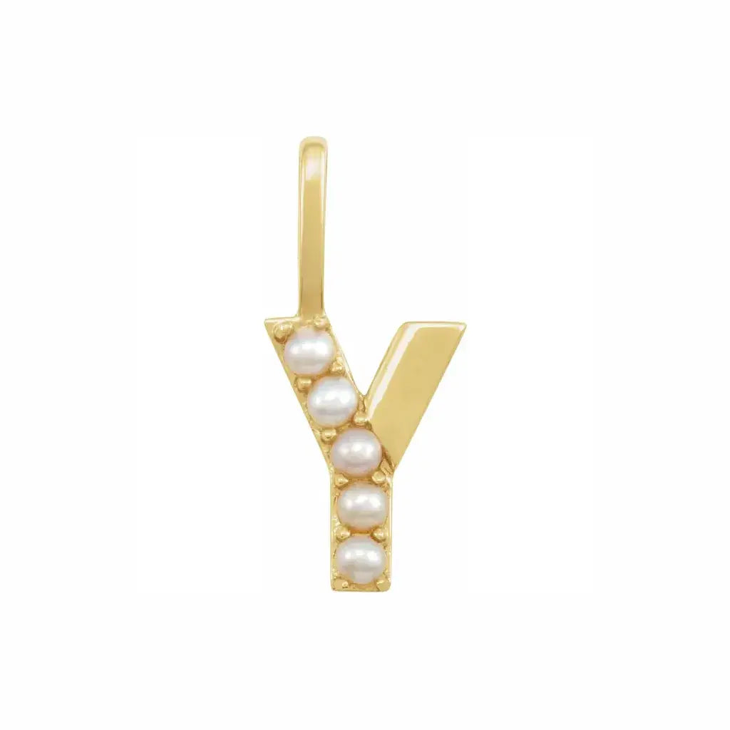 Pearl Initial Necklace