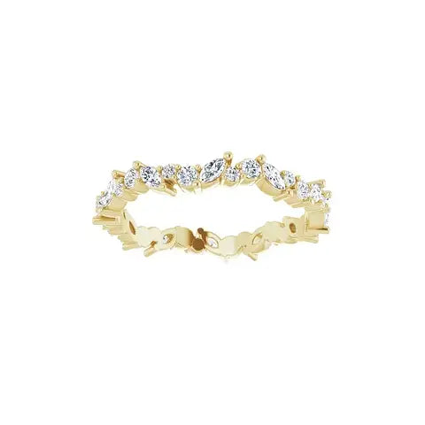 Marquise Round Eternity Band