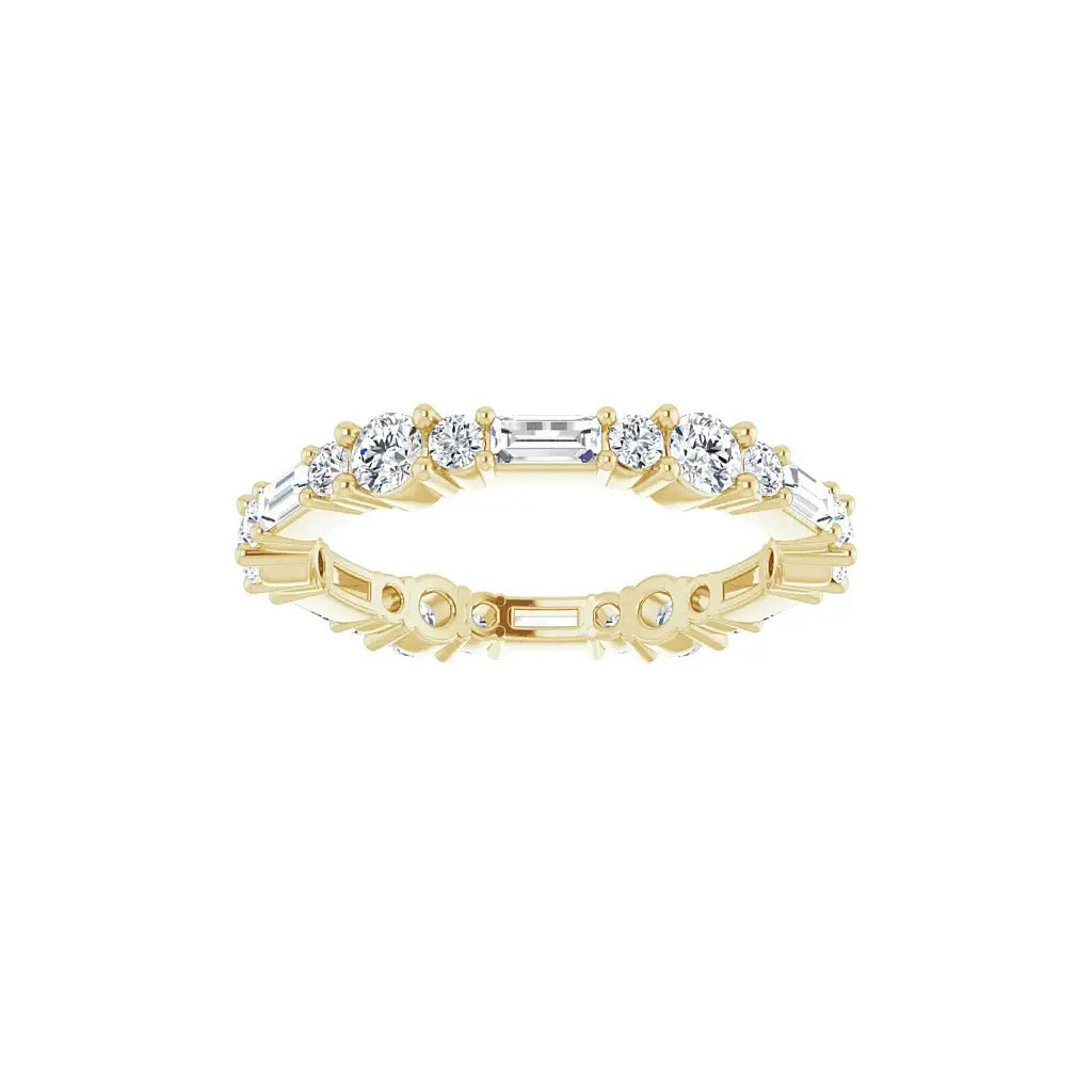 Round & Baguette Eternity Band