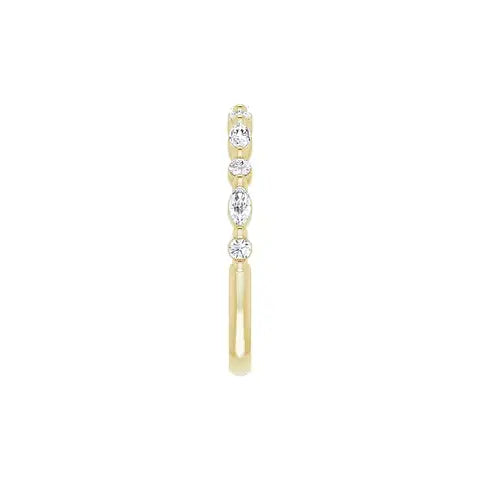 Mixed Shape Half Eternity Band