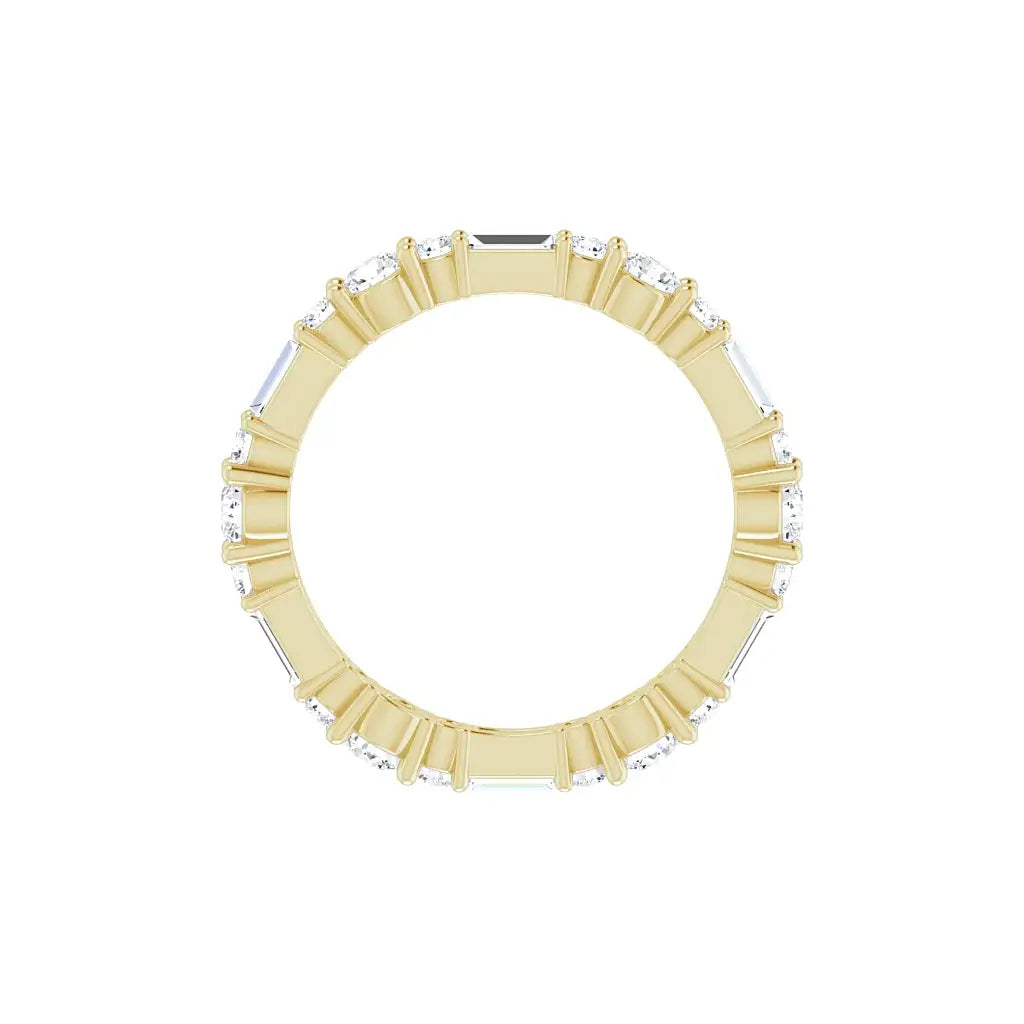 Round & Baguette Eternity Band