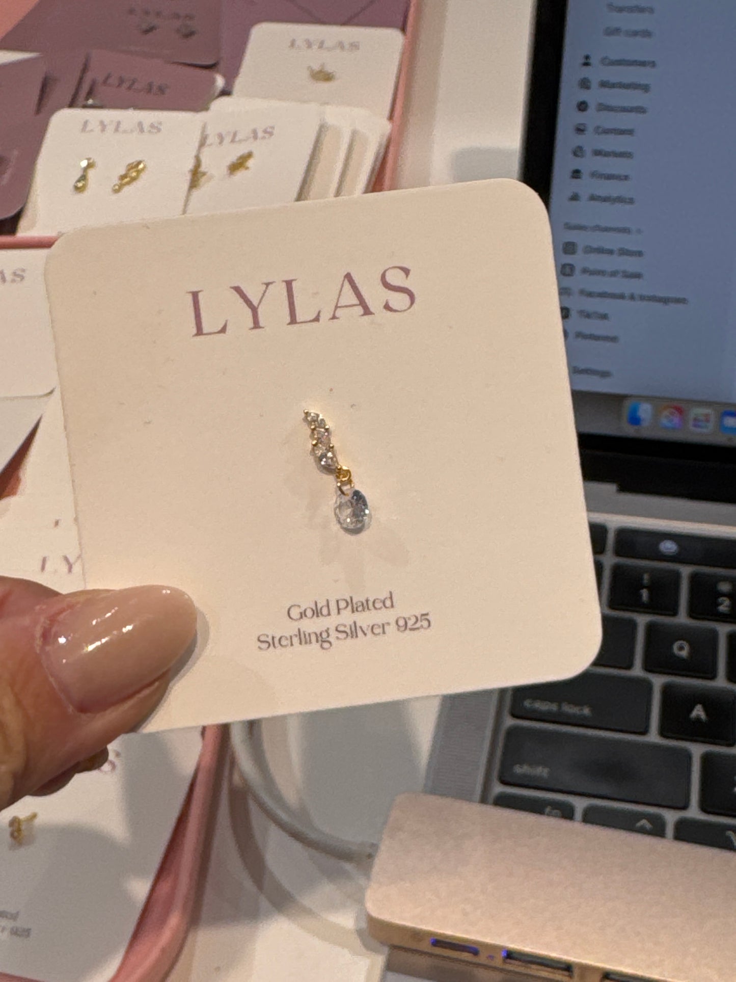 Diamond Dangle Stud - Single