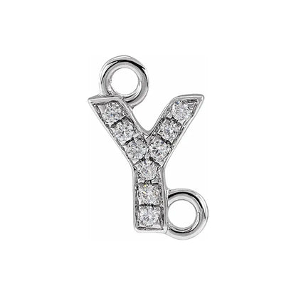 Letter Diamond Connectors 14k Gold