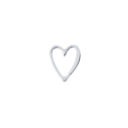 OpenHeart Sterling Silver Connector Charm for permanent jewelry