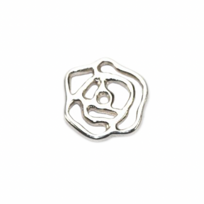 Rose Cutout in Silver for permanent jewelry.