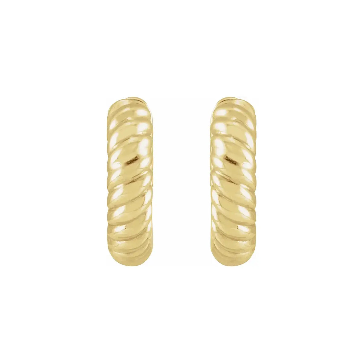 Croissant Huggies in yellow gold