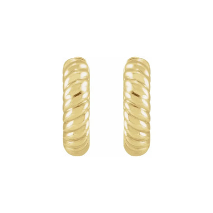 Croissant Huggies in yellow gold