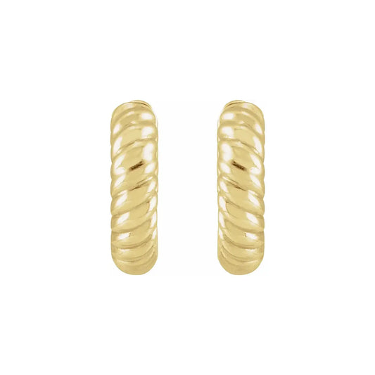 Croissant Huggies in yellow gold