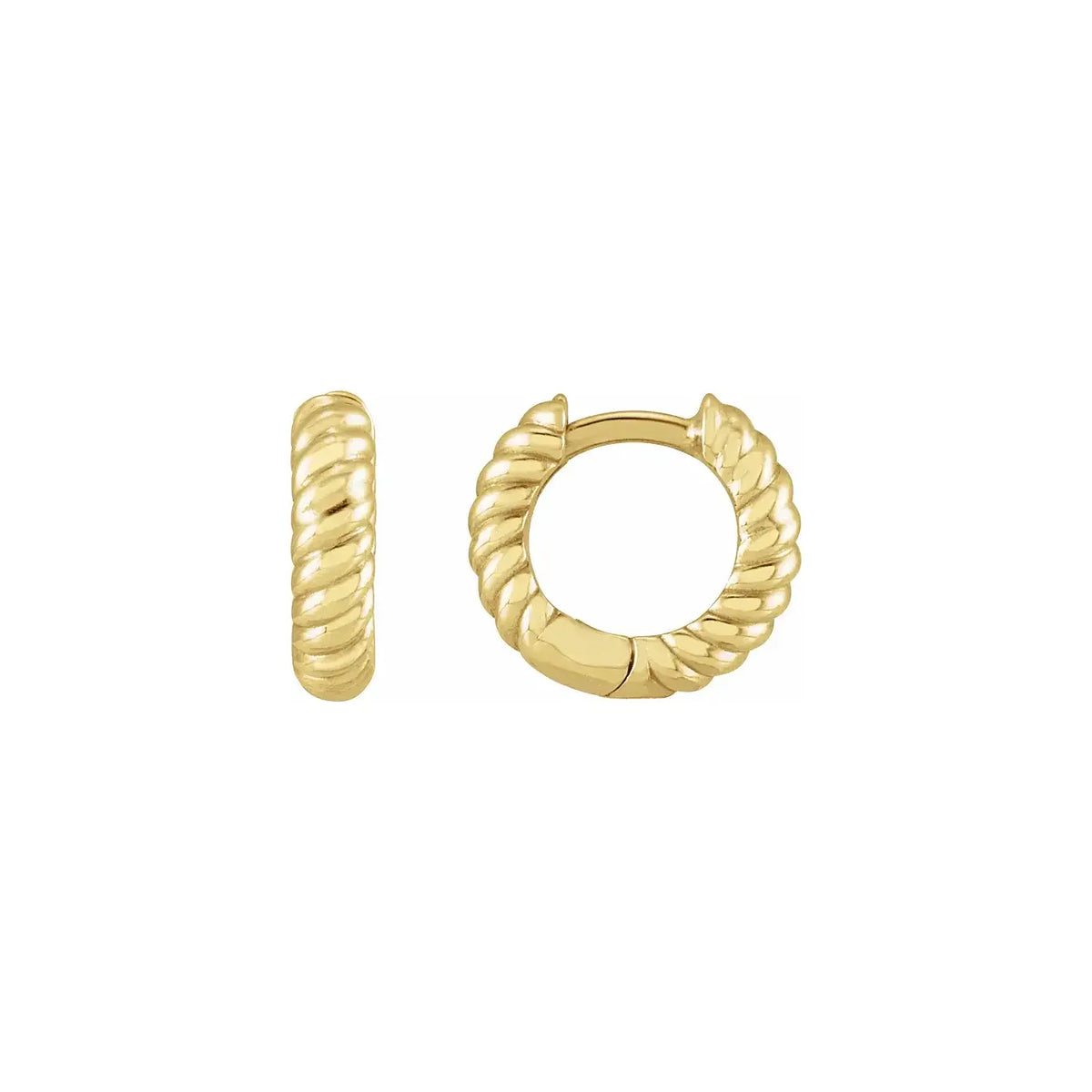 Croissant Huggies in yellow gold