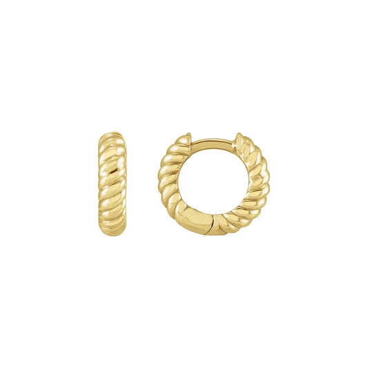 Croissant Huggies in yellow gold