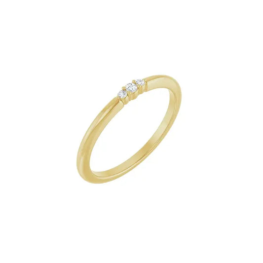 Dainty Trio in yellow gold