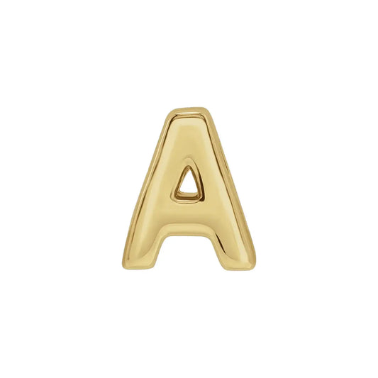 Letter Necklace, letter A in yellow gold