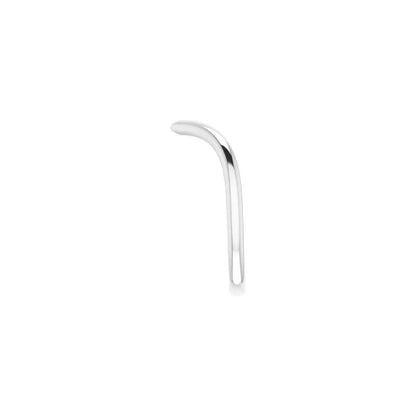 V Band 14k white gold chevron ring, side profile