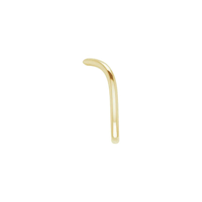 V Band 14k yellow gold chevron ring, side profile