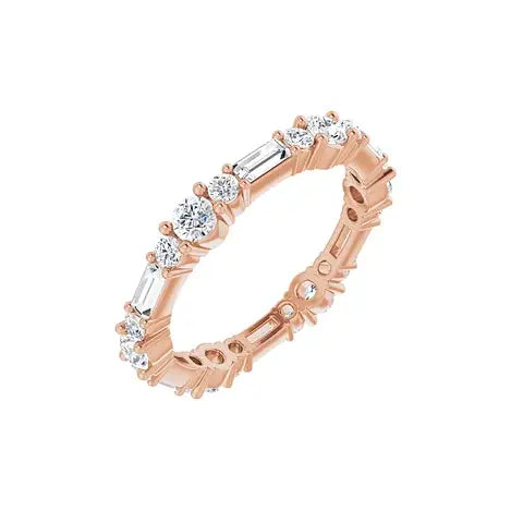 Round & Baguette Eternity Band