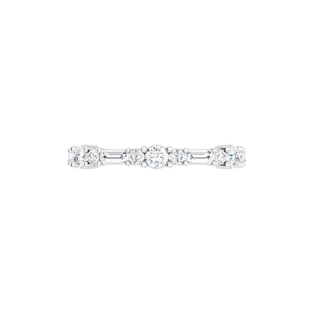 Round & Baguette Eternity Band