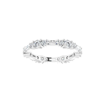 Round & Baguette Eternity Band