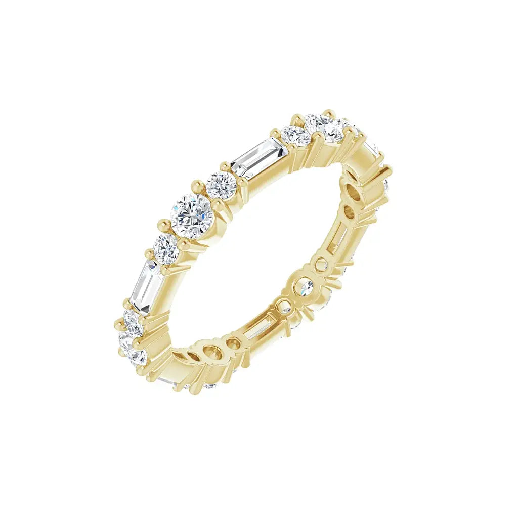 Round & Baguette Eternity Band